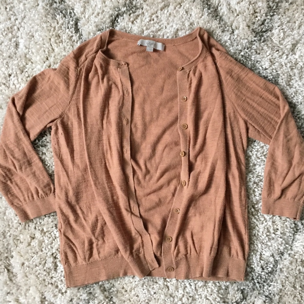 Loft crew neck cardigan